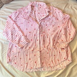 Strawberry Button Up Top